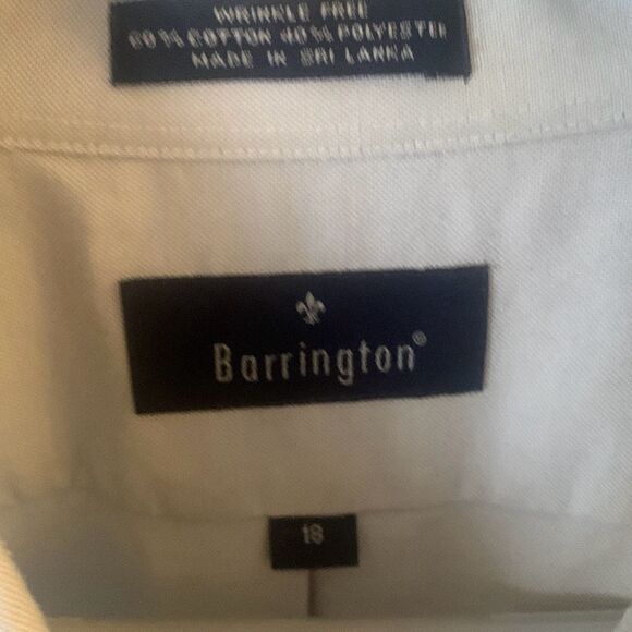Pre Owned Men’s Barrington Short Sleeve Button Up Shirt Sz 18 Casual Comfort - Picture 10 of 10